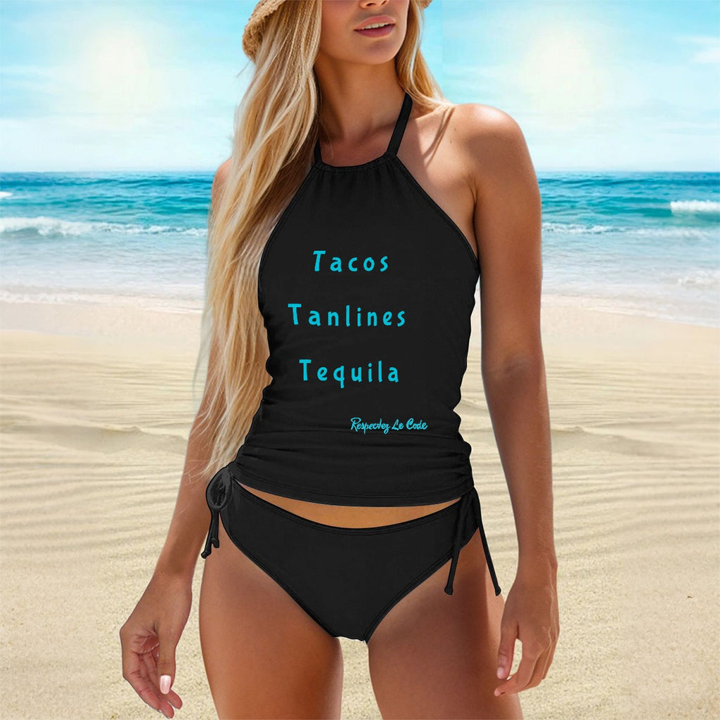 Tropical Trio Tankini Set - Respectez Le Code