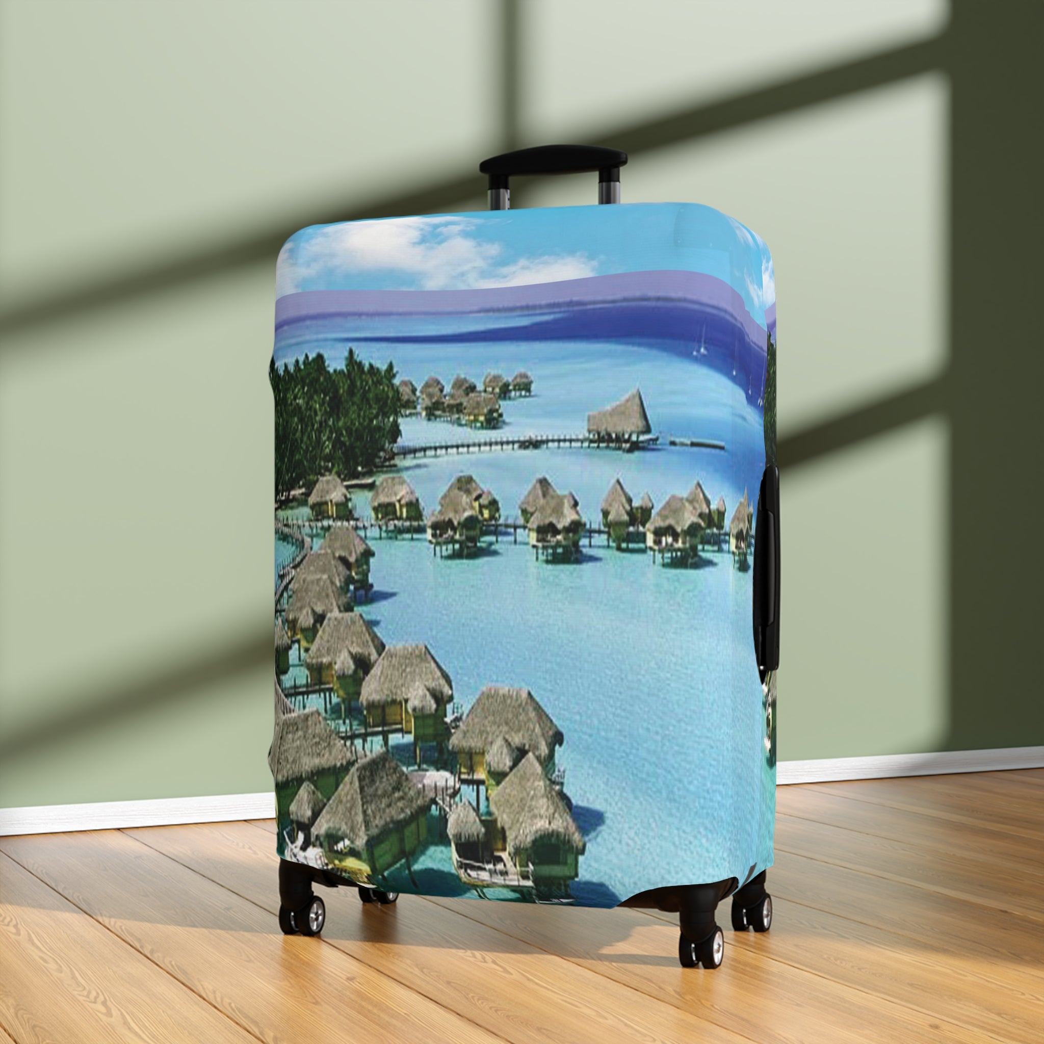 Island Escape Luggage Cover - Respectez Le Code