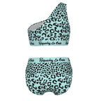 Wild Feline Dual Print One-Shoulder Bikini - Respectez Le Code