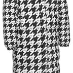 RLC Logo Houndstooth Print Windproof Puff Jacket - Respectez Le Code