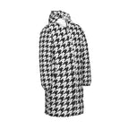 RLC Logo Houndstooth Print Windproof Puff Jacket - Respectez Le Code