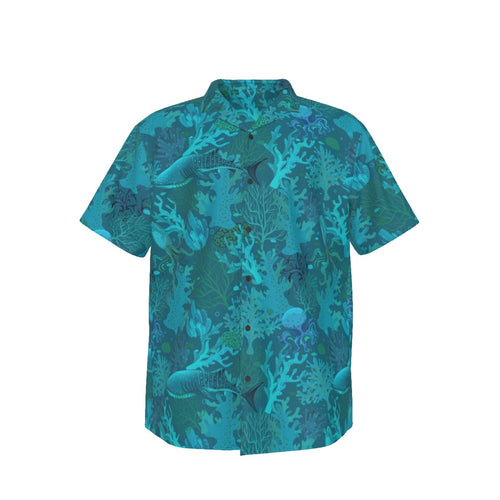 Aquatic Adventure Men's Hawaiian Shirt - Respectez Le Code