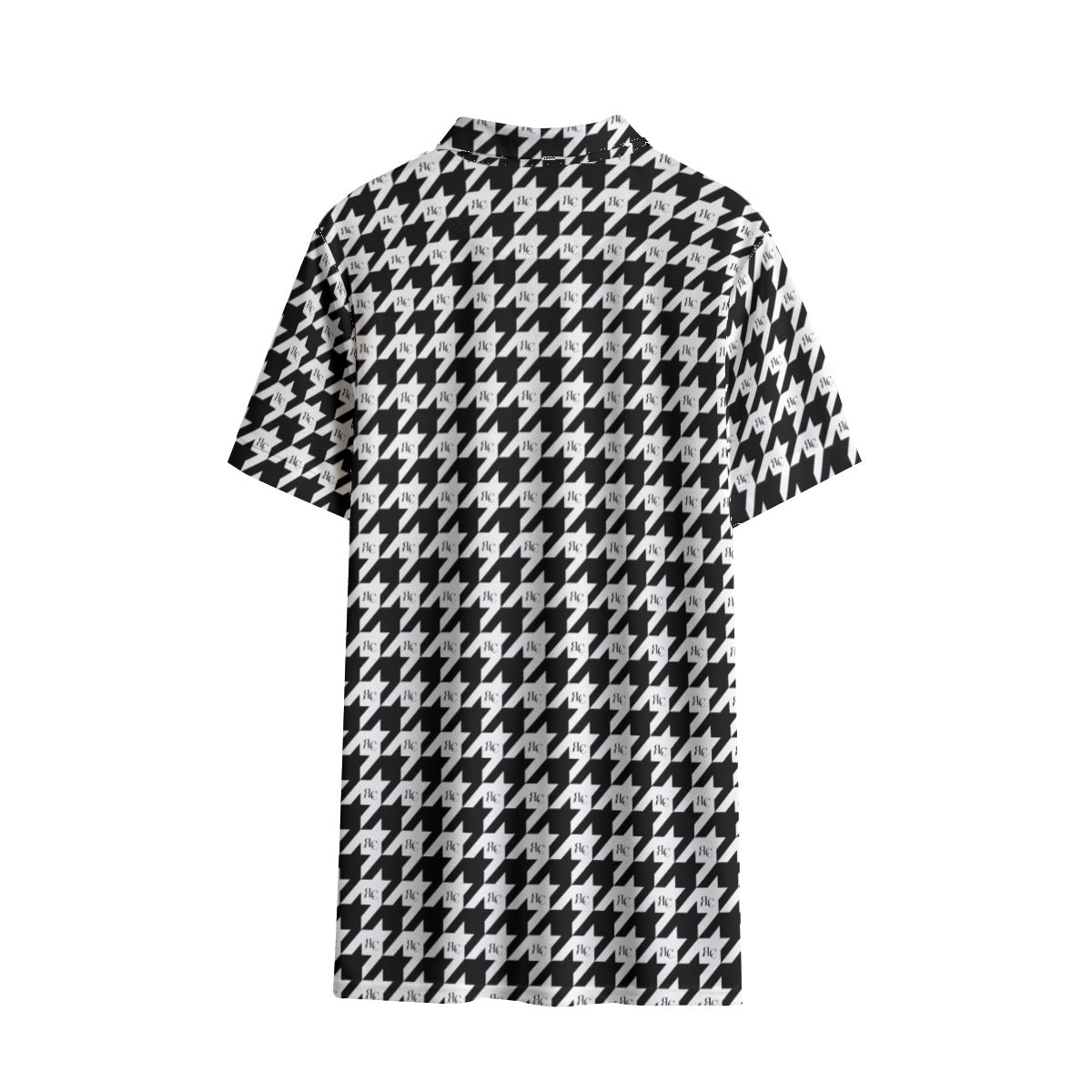 RLC Logo Houndstooth Print Men's Polo Shirt - Respectez Le Code