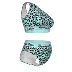 Wild Feline Dual Print One-Shoulder Bikini - Respectez Le Code