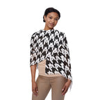 RLC Logo Houndstooth Print Lightweight Scarf - Respectez Le Code