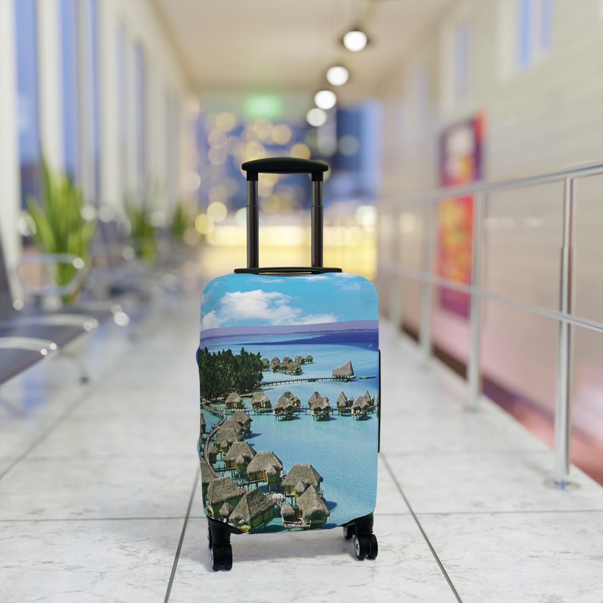 Island Escape Luggage Cover - Respectez Le Code