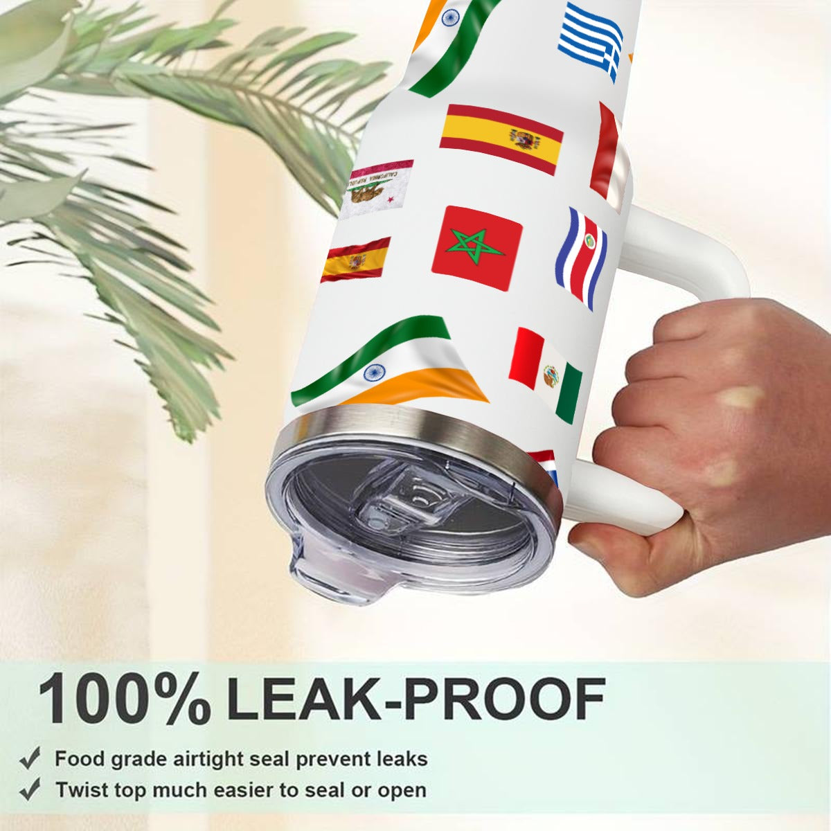 Travel Flow Stainless Steel Tumbler - Respectez Le Code