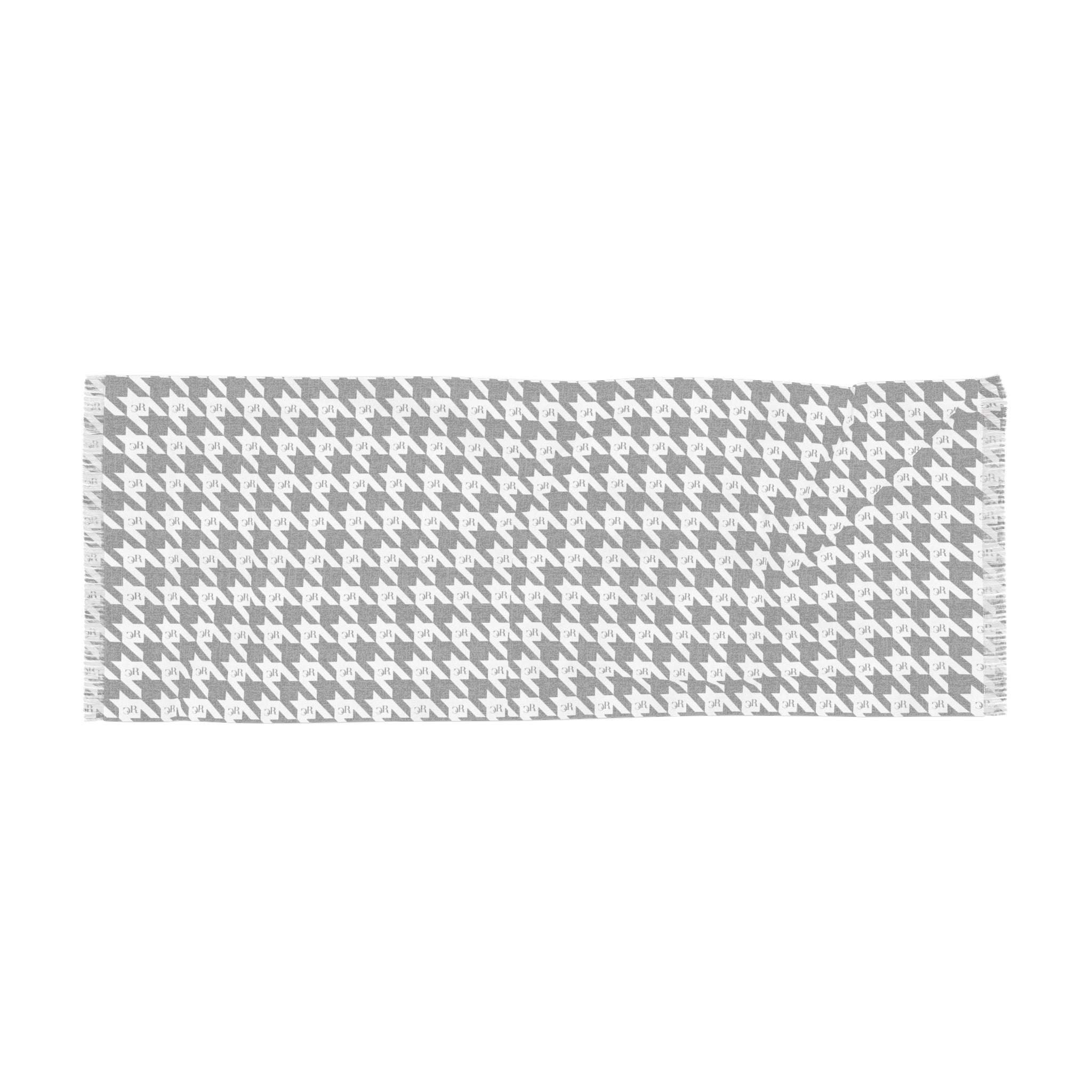 RLC Logo Houndstooth Print Lightweight Scarf - Respectez Le Code