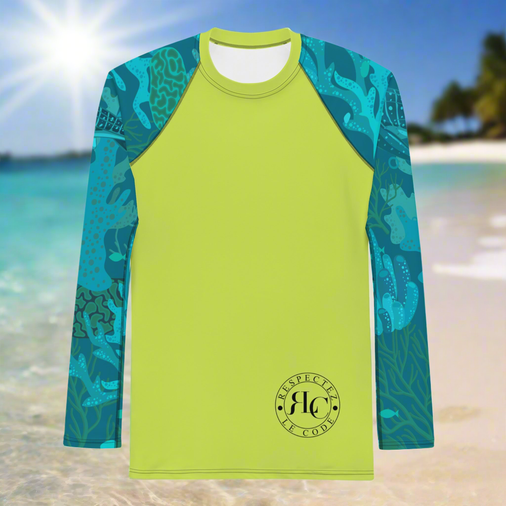 Aquatic Adventure Men's Rash Guard - Respectez Le Code