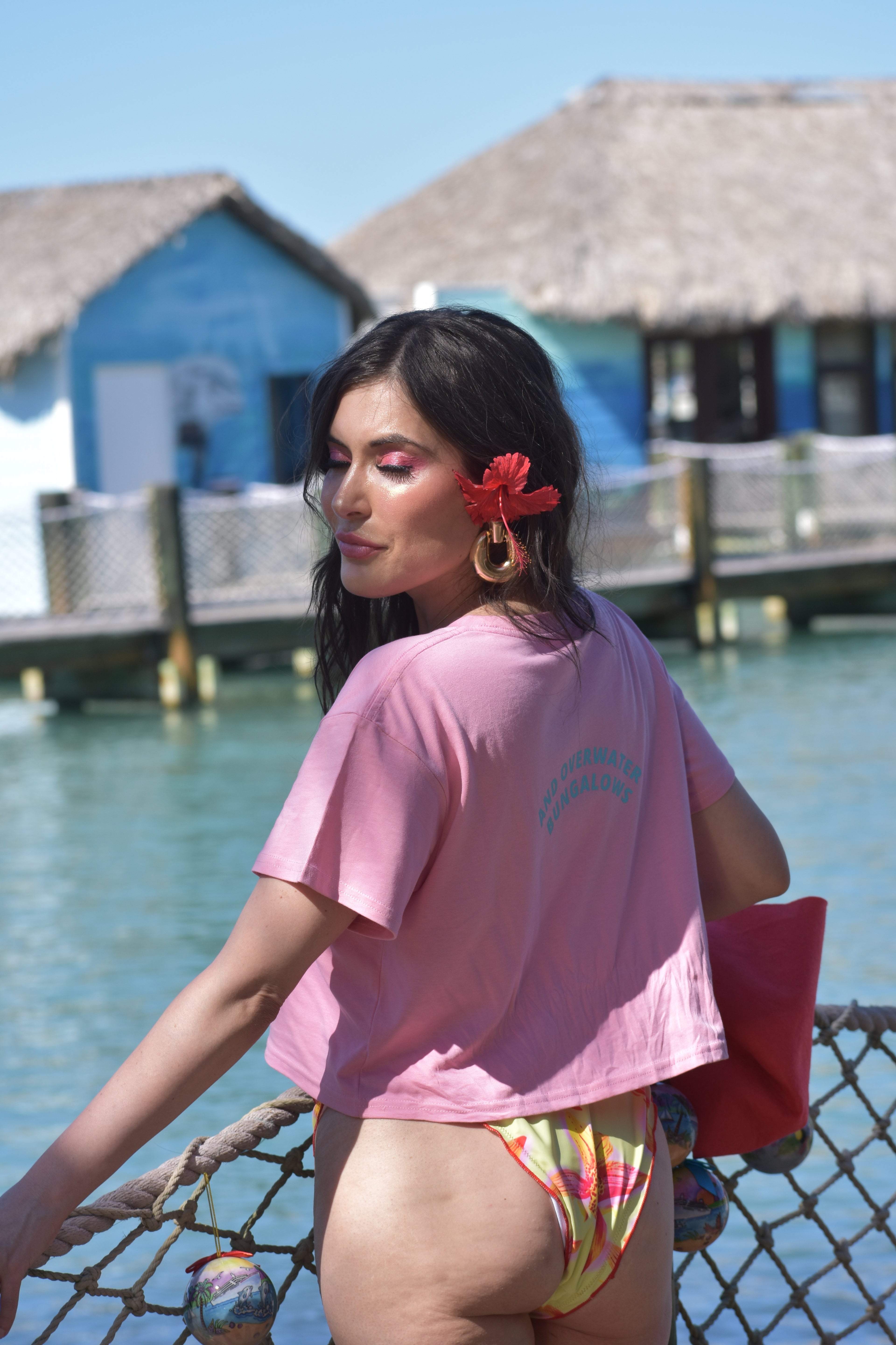 Posh Chateaus and Overwater Bungalows Crop Tee - Respectez Le Code
