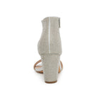 Glitzy Gala Block Sandal - Respectez Le Code