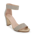 Glitzy Gala Block Sandal - Respectez Le Code
