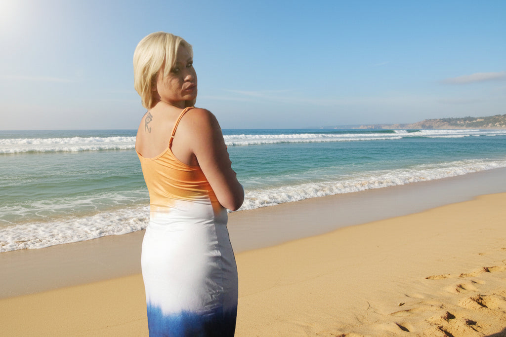 Sunset Stroll V-Neck Midi Dress - Respectez Le Code