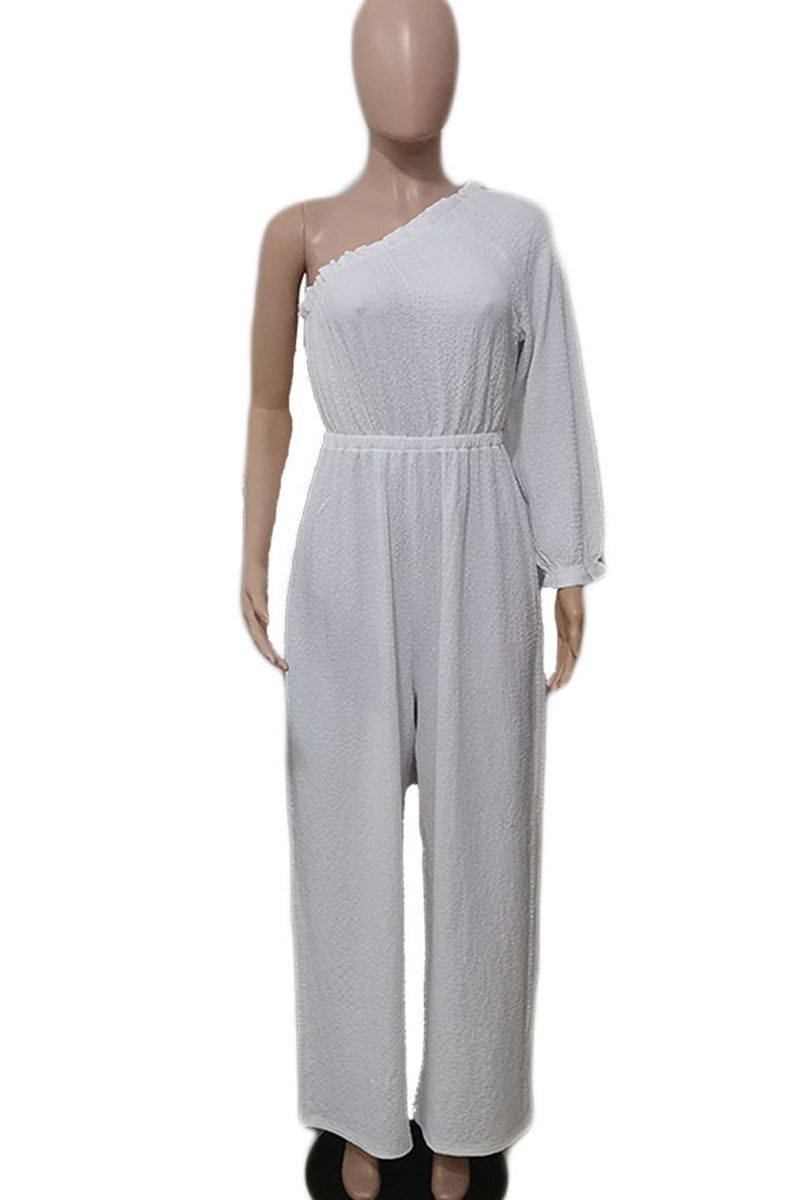 Vacation Ready One-Shoulder Jumpsuit - Respectez Le Code