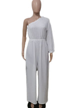 Vacation Ready One-Shoulder Jumpsuit - Respectez Le Code
