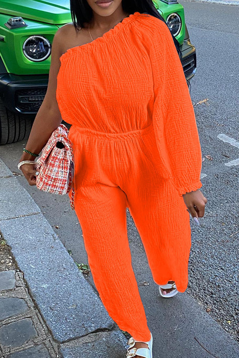 Vacation Ready One-Shoulder Jumpsuit - Respectez Le Code