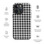 RLC Logo Houndstooth Print Tough Case for iPhone® - Respectez Le Code