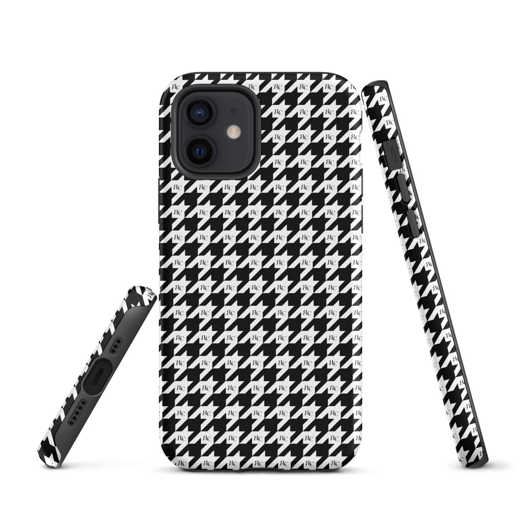 RLC Logo Houndstooth Print Tough Case for iPhone® - Respectez Le Code