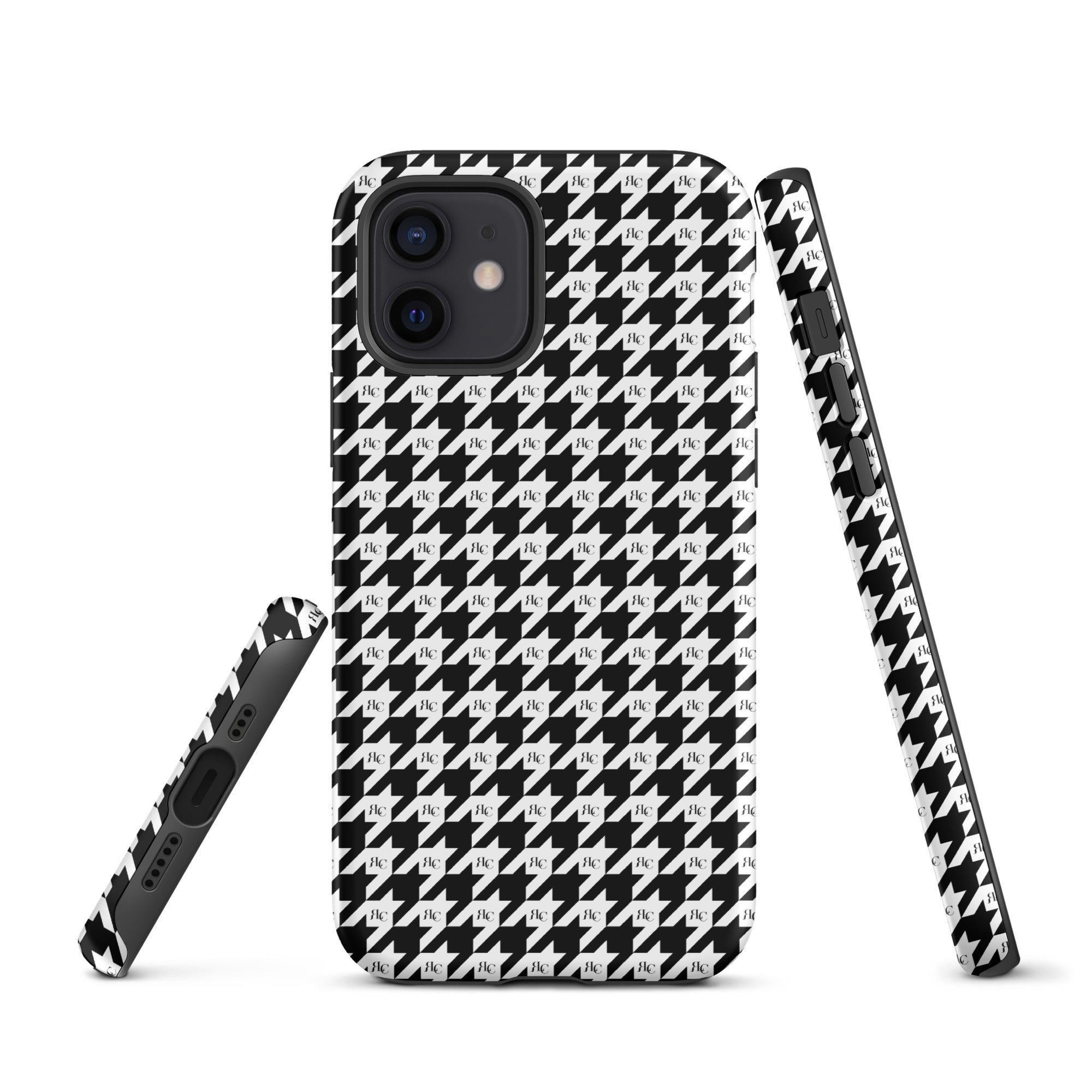 RLC Logo Houndstooth Print Tough Case for iPhone® - Respectez Le Code