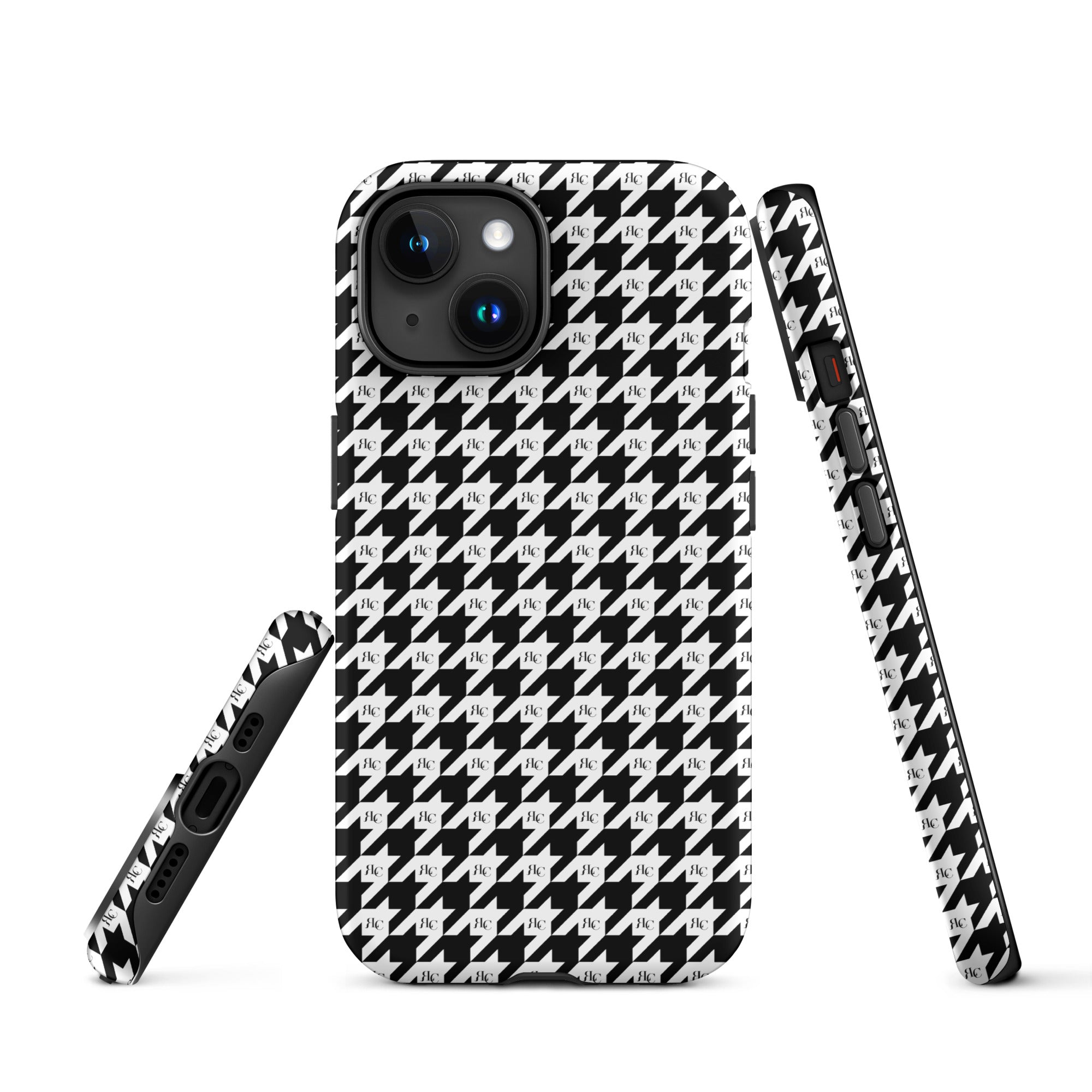 RLC Logo Houndstooth Print Tough Case for iPhone® - Respectez Le Code