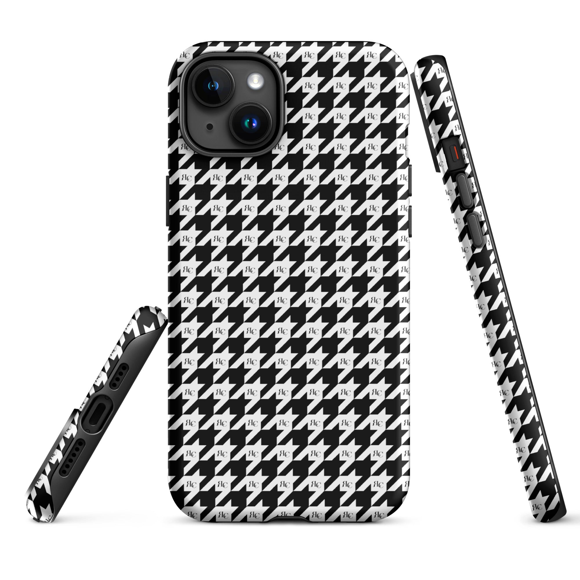 RLC Logo Houndstooth Print Tough Case for iPhone® - Respectez Le Code