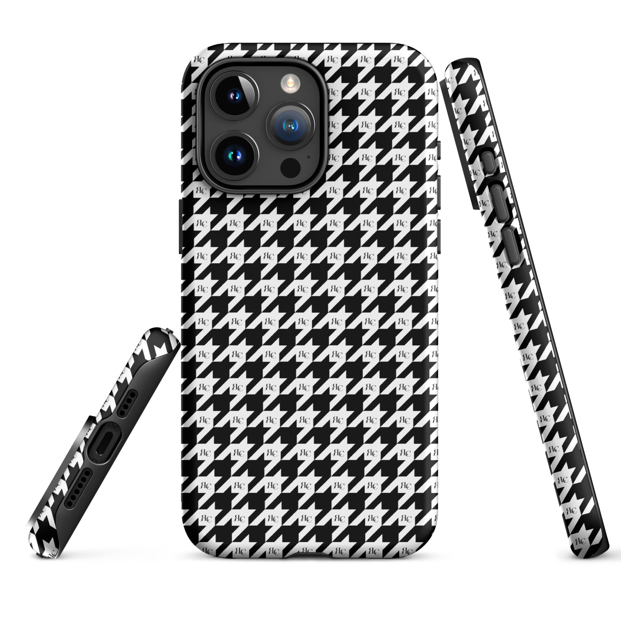 RLC Logo Houndstooth Print Tough Case for iPhone® - Respectez Le Code