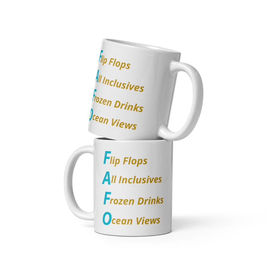 FAFO Vacation Vibes Glossy Mug - Respectez Le Code